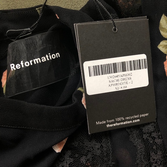 Reformation Sachi Aphrodite Dress NWT - Picture 6 of 6